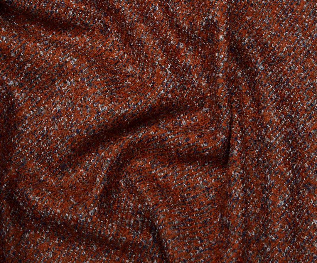 SOFT MELANGE TWEED FABRIC - CINNAMON