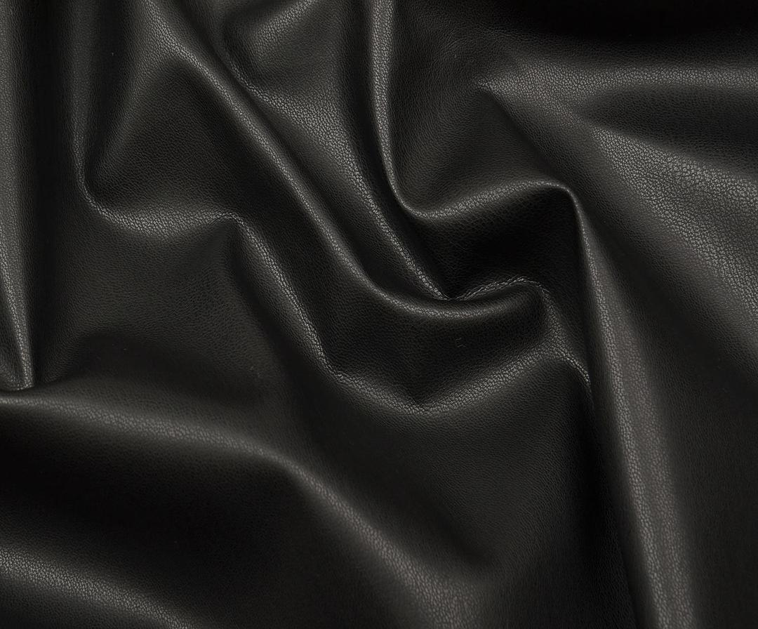 SCUBA LEATHER FABRIC - BLACK