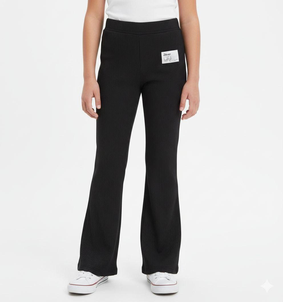 Детские брюки-клеш в рубчик для девочек