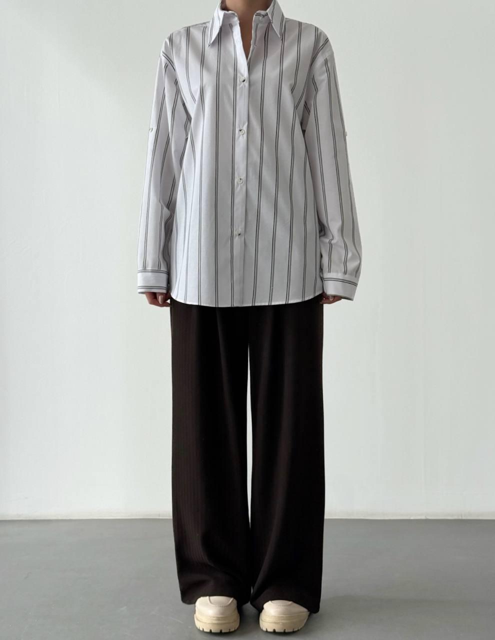 Striped Oversize Poplin Shirt