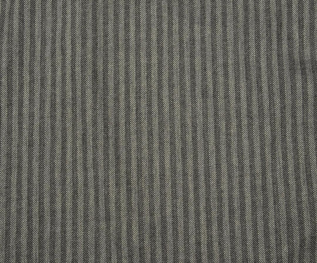 LİKRALI ÇİZGİLİ YÜN KUMAŞ - ANTRASİT