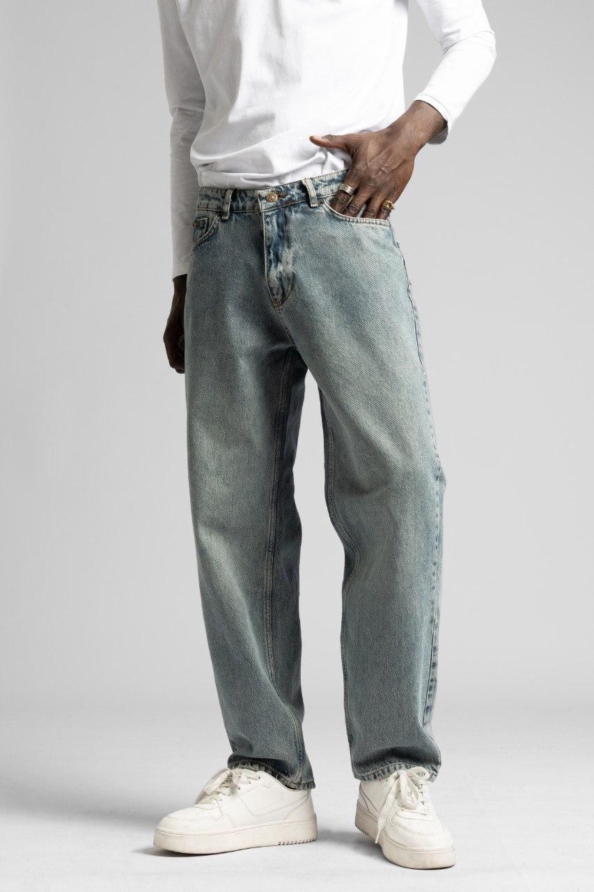 Vintage Washed Loose Fit Jean Pants