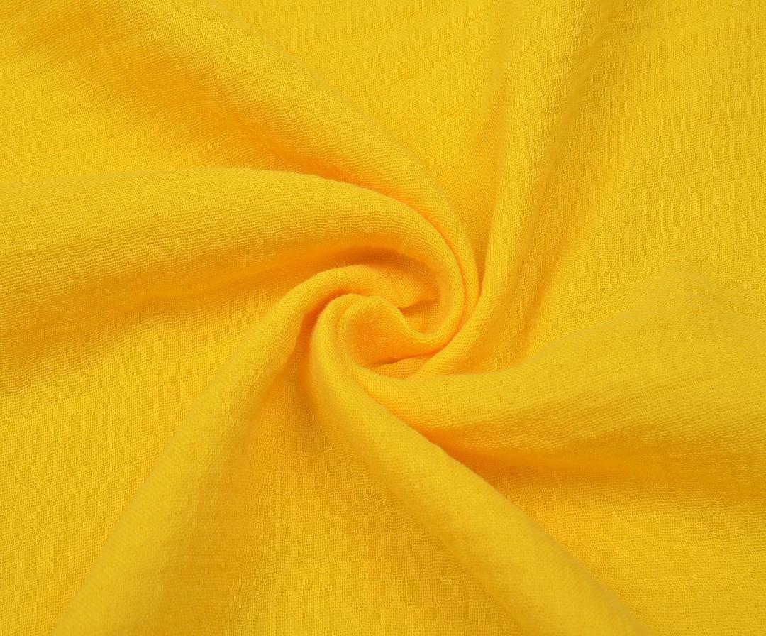 DOUBLE LAYER MUSLIN FABRIC - YELLOW