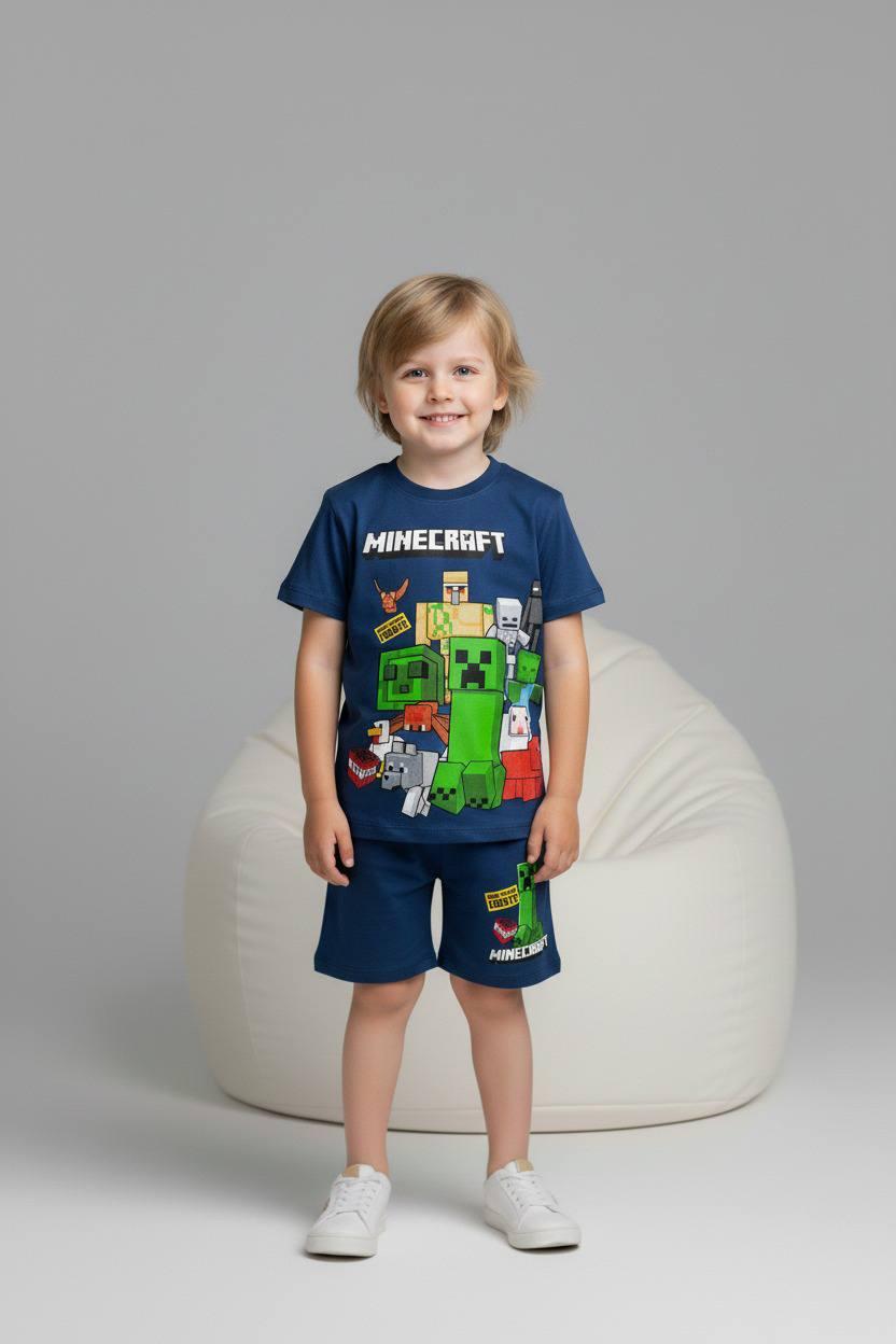 Kids' Minecraft Character Print Shorts Set