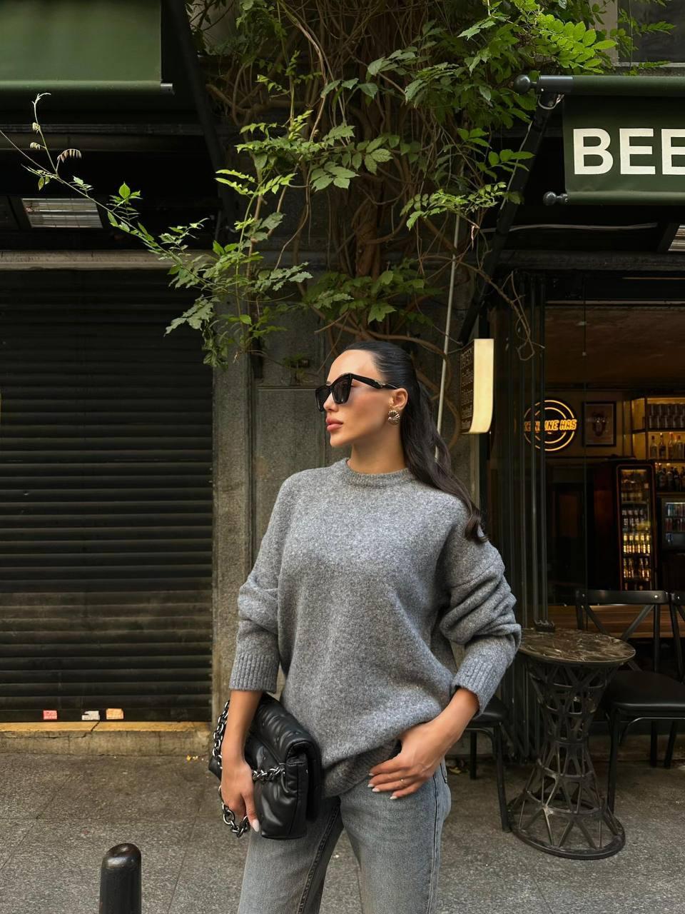 Oversize Balıkçı Yaka Kazak