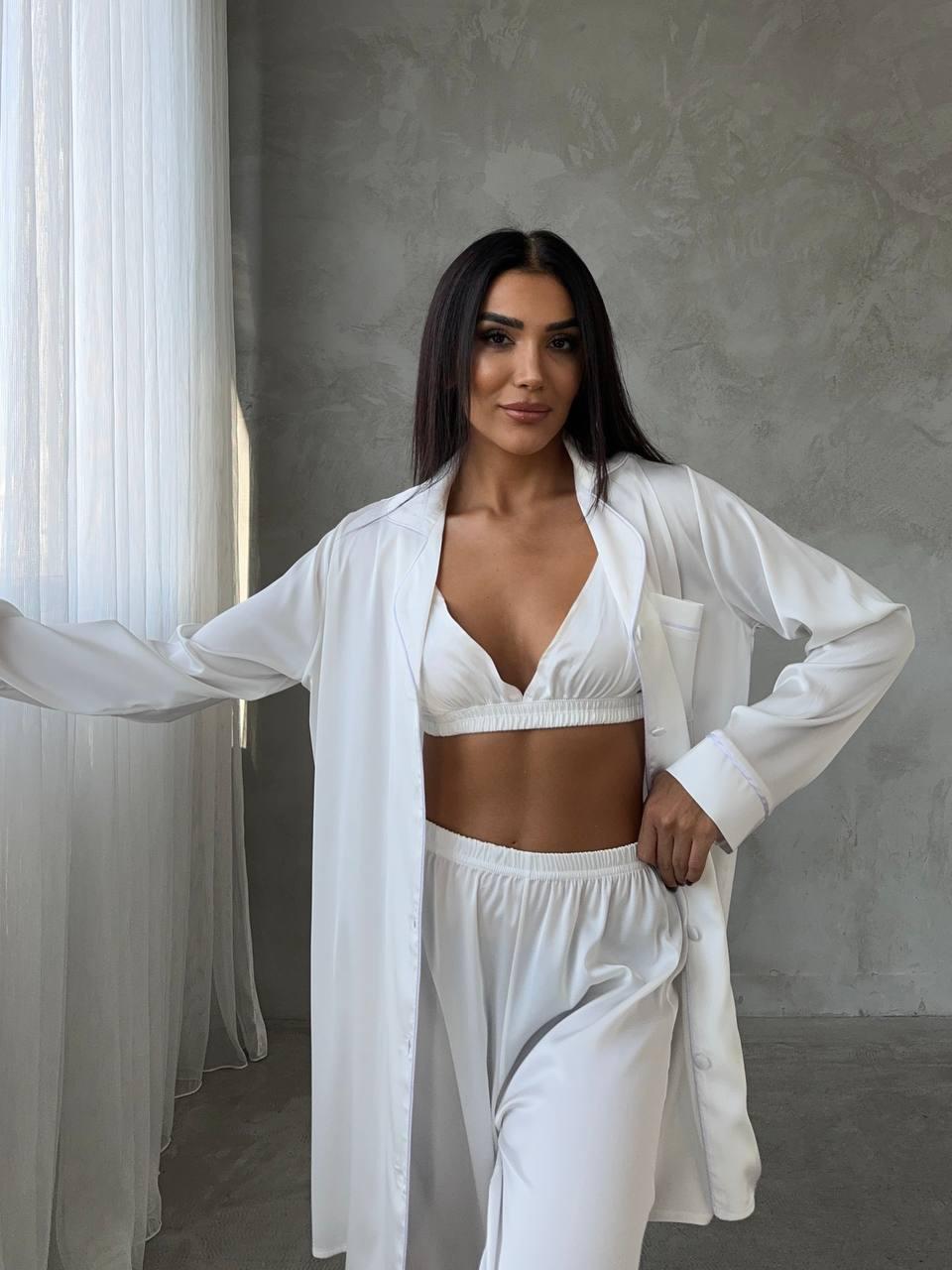 Saten pijama troykası
