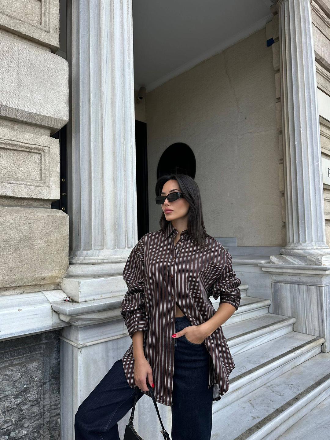 "Striped Oversized Shirt