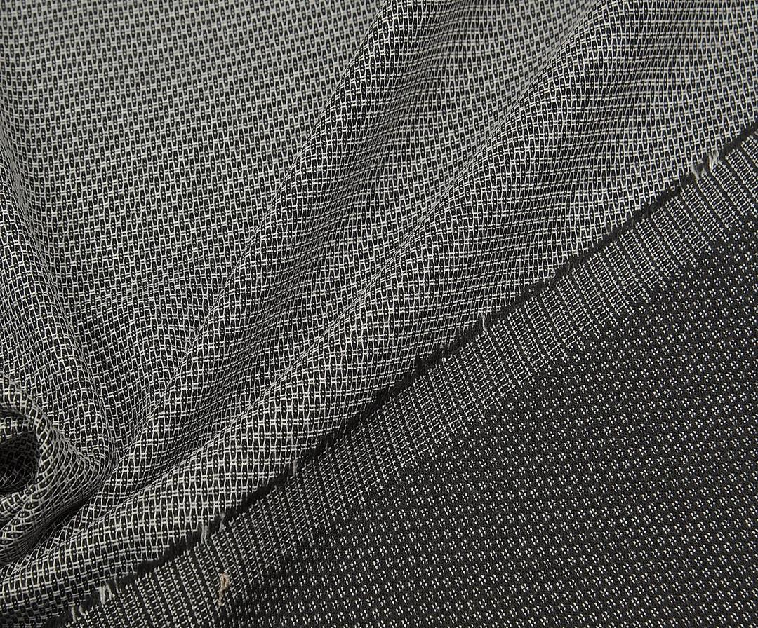 ТКАНЬ ХЛОПКОВАЯ С ЛАЙКРОЙ С ПРИНТОМ - ЧЕРНАЯ