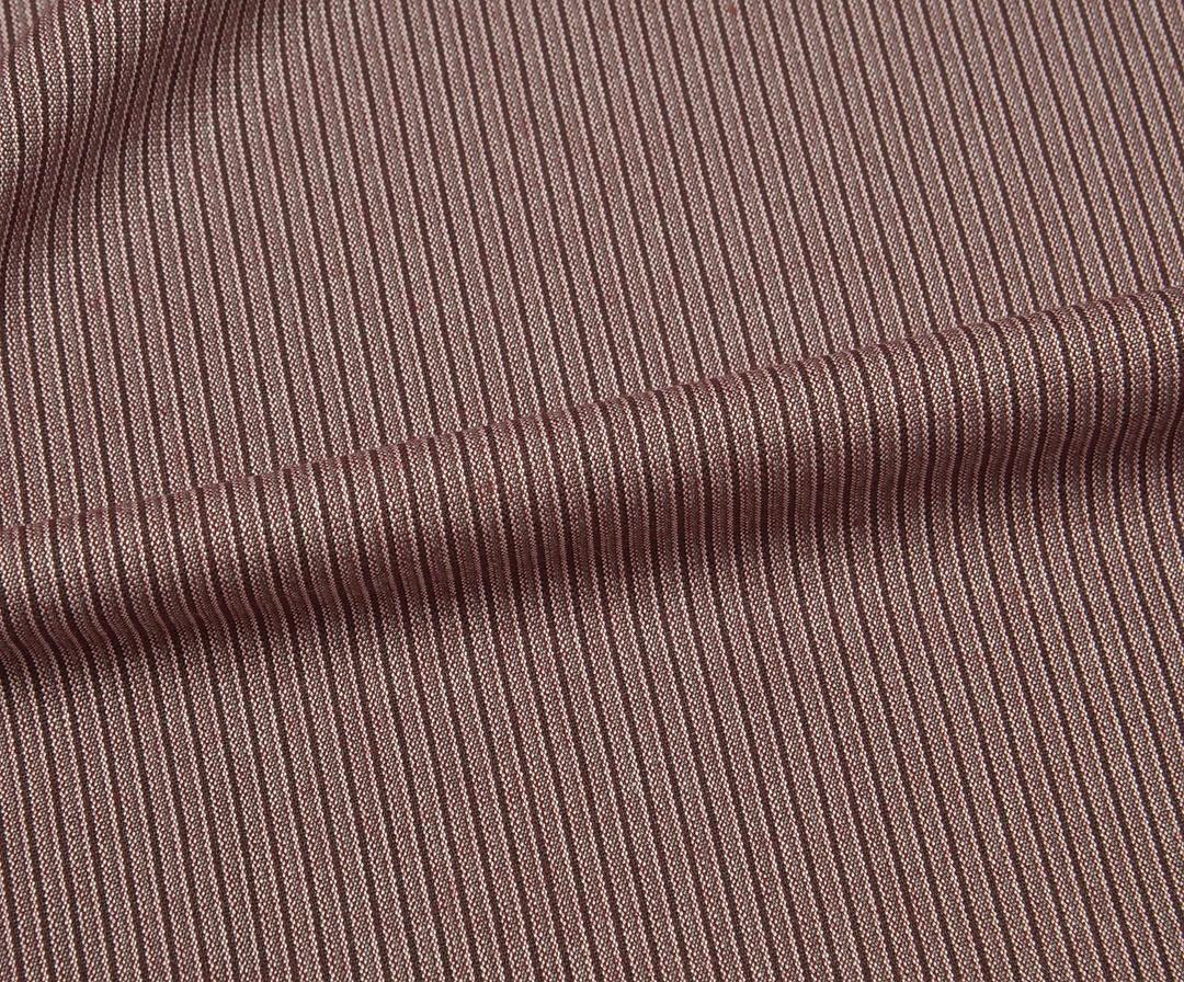 SOFT ÇİZGİLİ LİKRALI KUMAŞ - BORDO