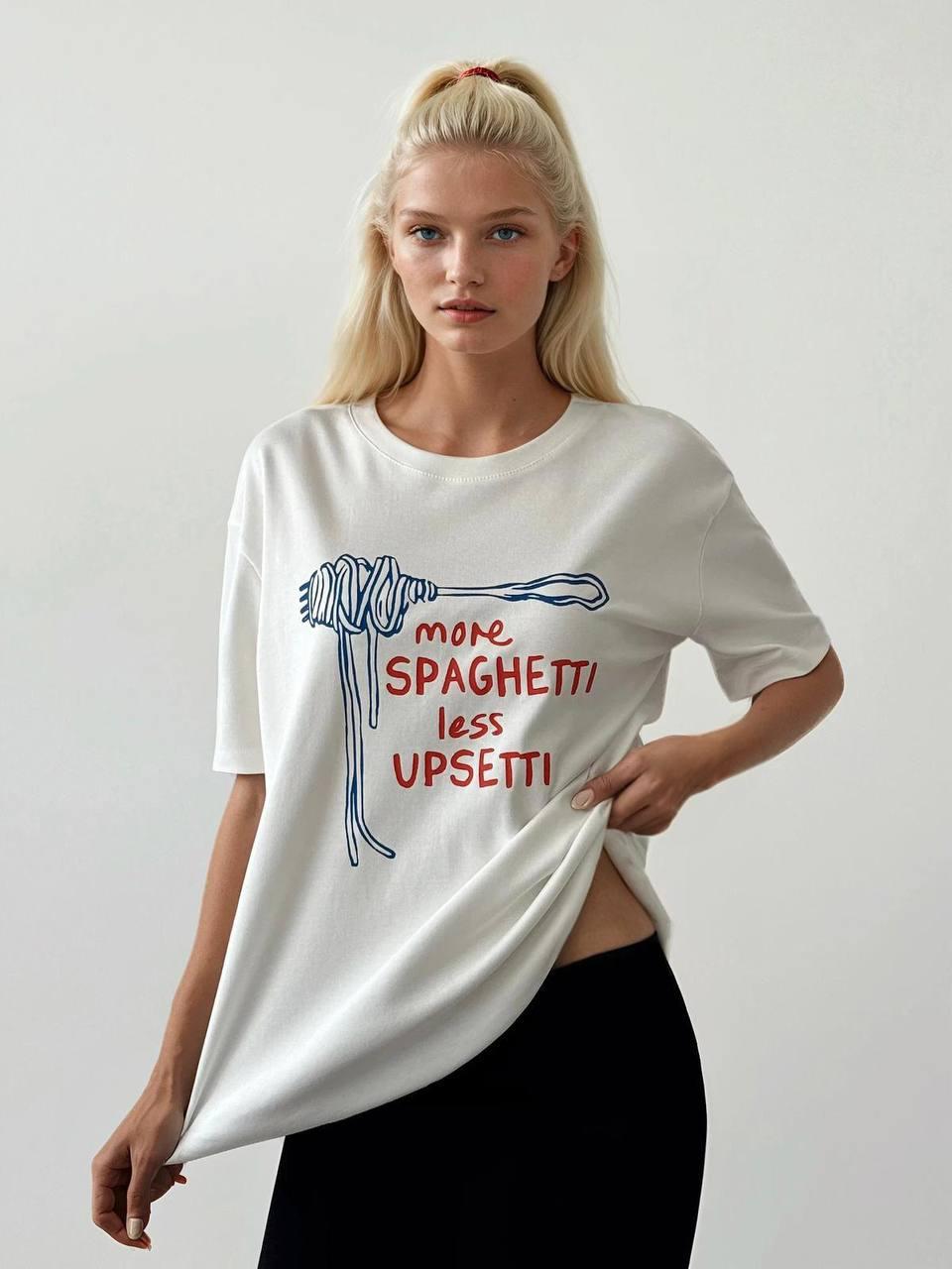 T-shirt with "Spaghetti" print