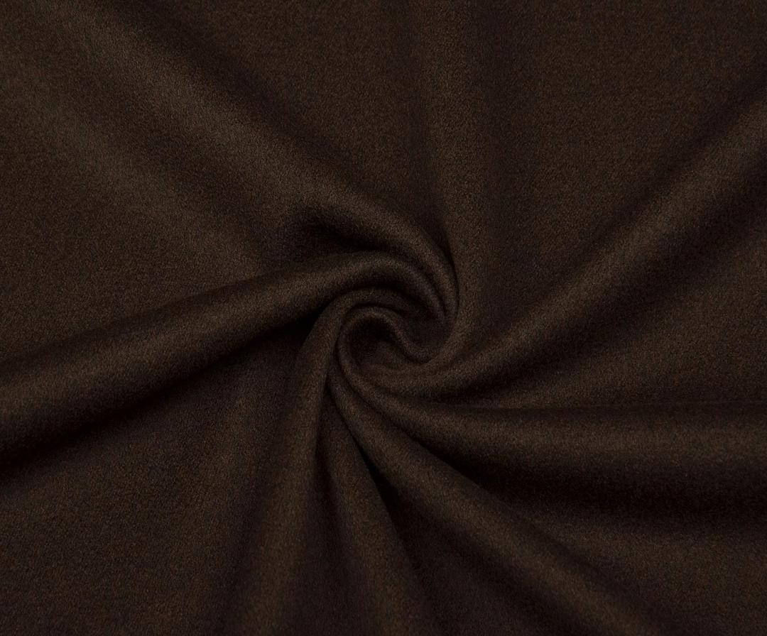 THIN CASHMERE COAT FABRIC - BROWN