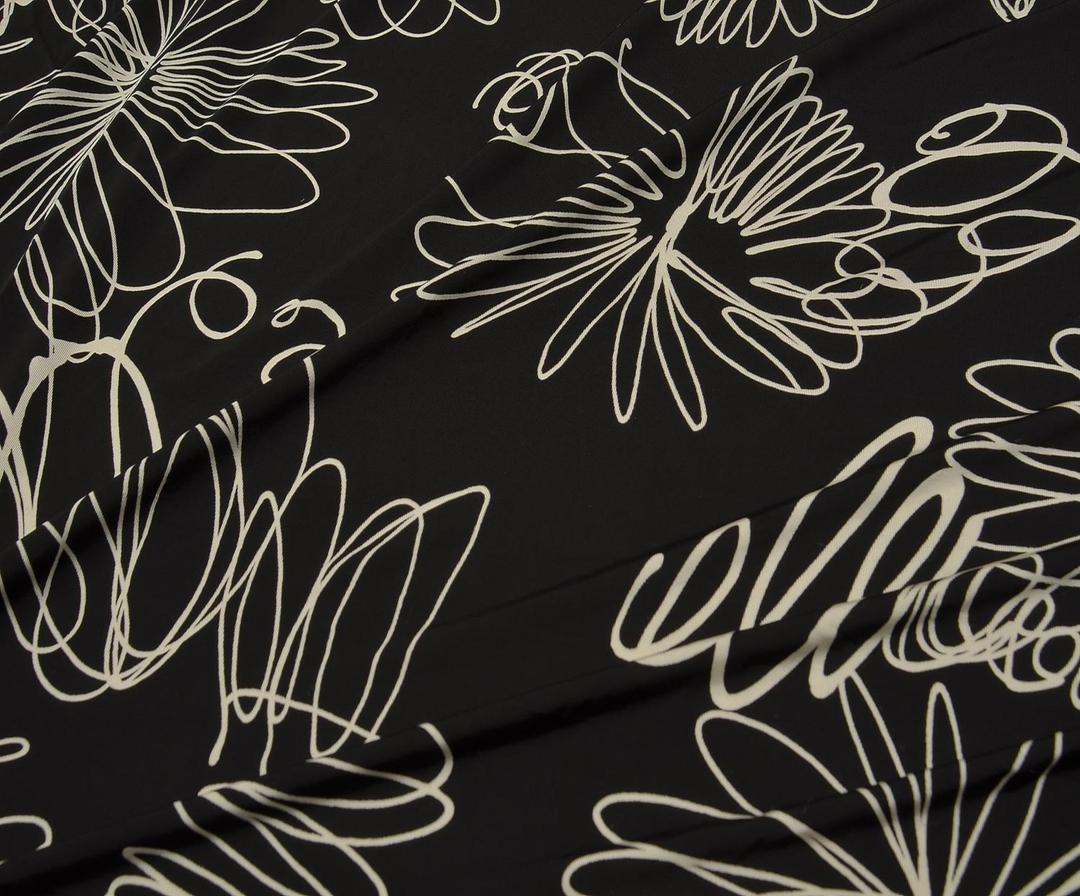 TRICOT FABRIC FOR CLOTHING - BLACK