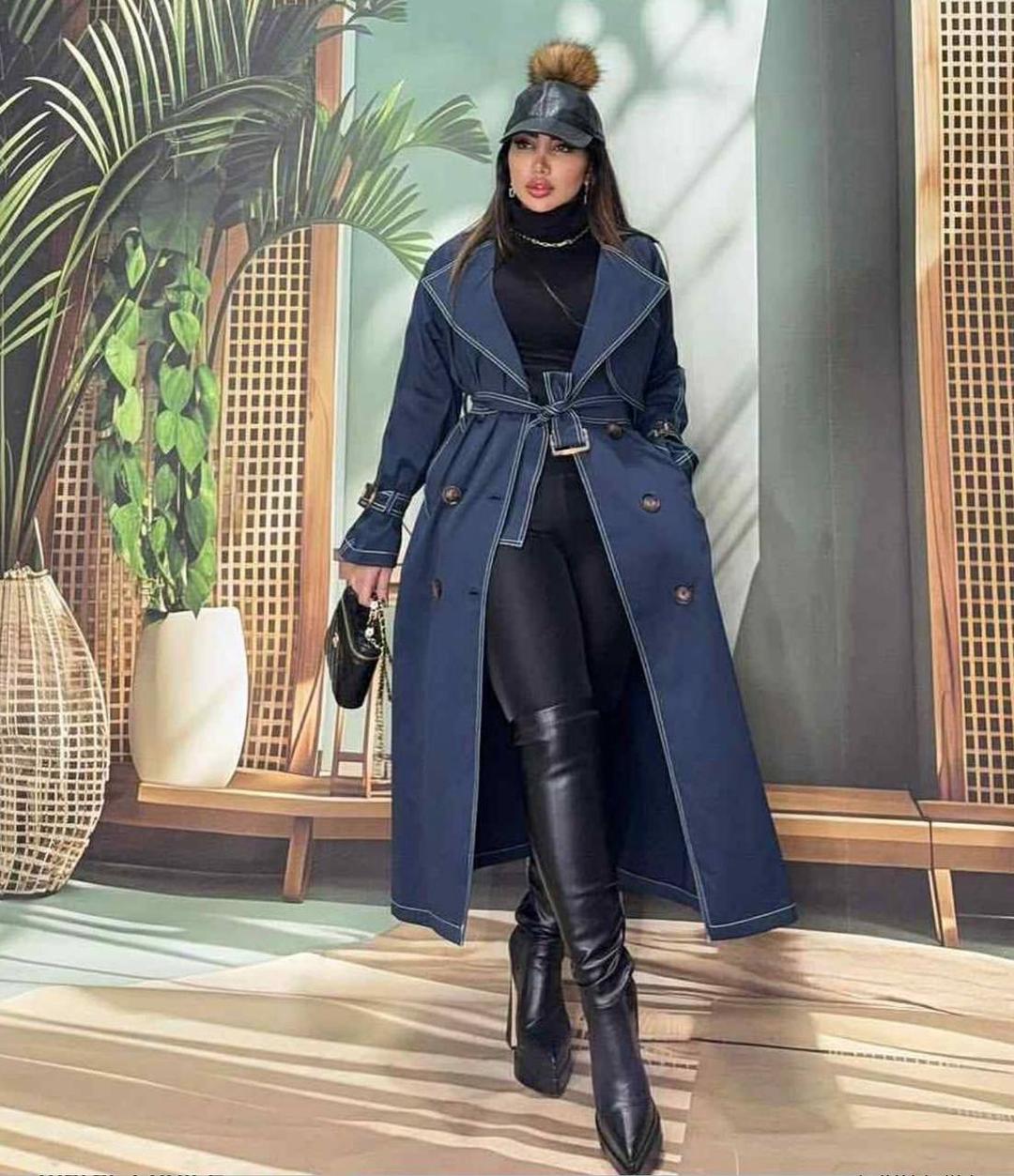 🧥 Тренч с контрастной отстрочкой