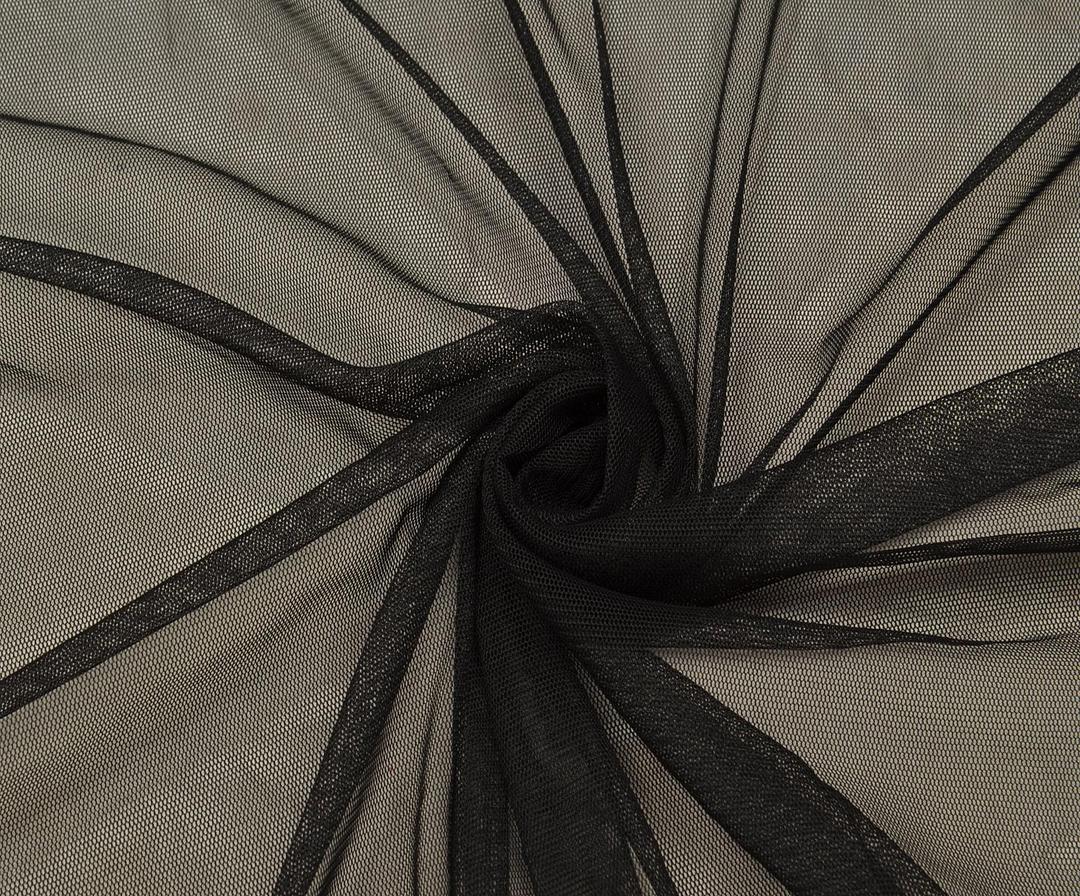 ЛИКРОВАЯ СЕТЧАТАЯ ТКАНЬ - ЧЕРНАЯ