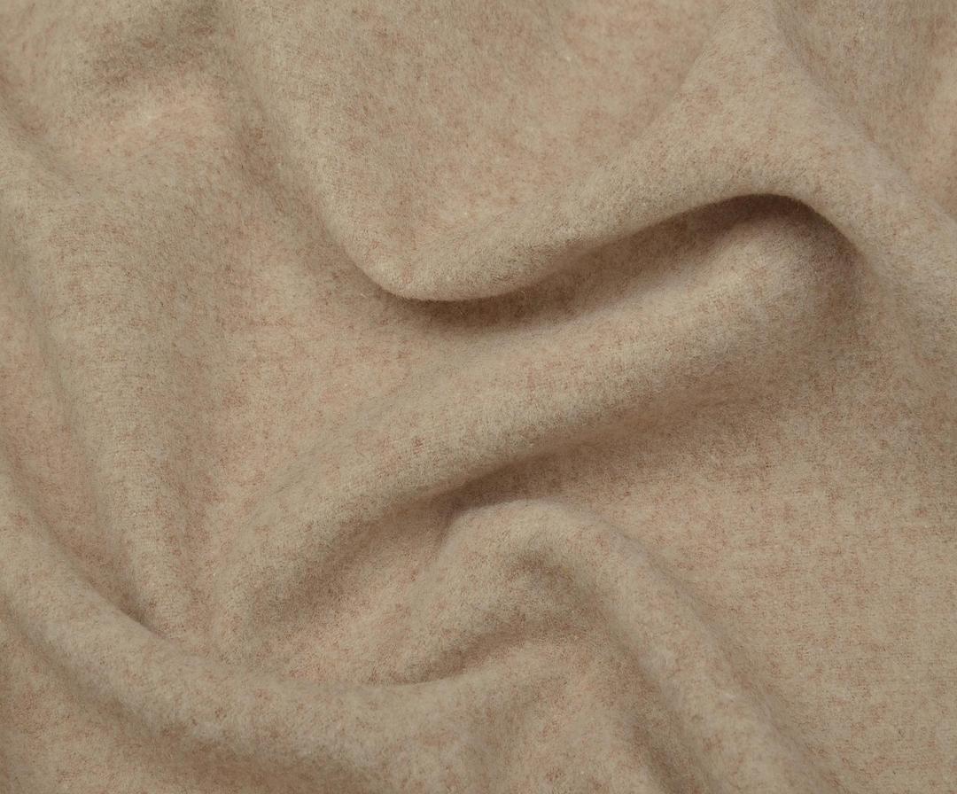 WOOL CASHMERE COAT FABRIC - BEIGE