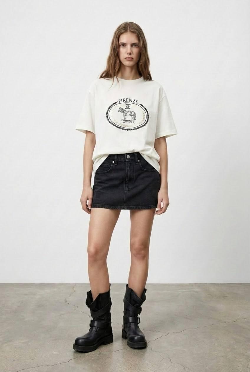Футболка оверсайз з графічним принтом "Firenze"