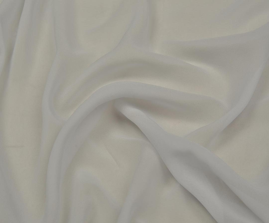 ORGANIZED CHIFFON FABRIC - WHITE