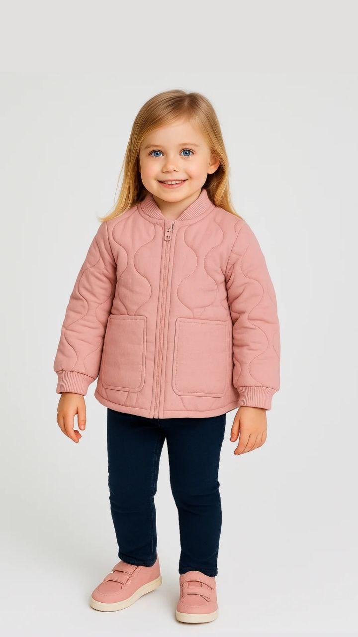 Quilted bomber jacket for girls