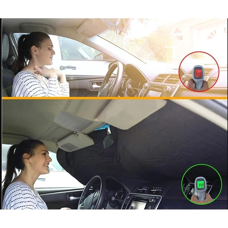 Foldable Car Windshield Sunshade Silver Color Sunscreen Curtain