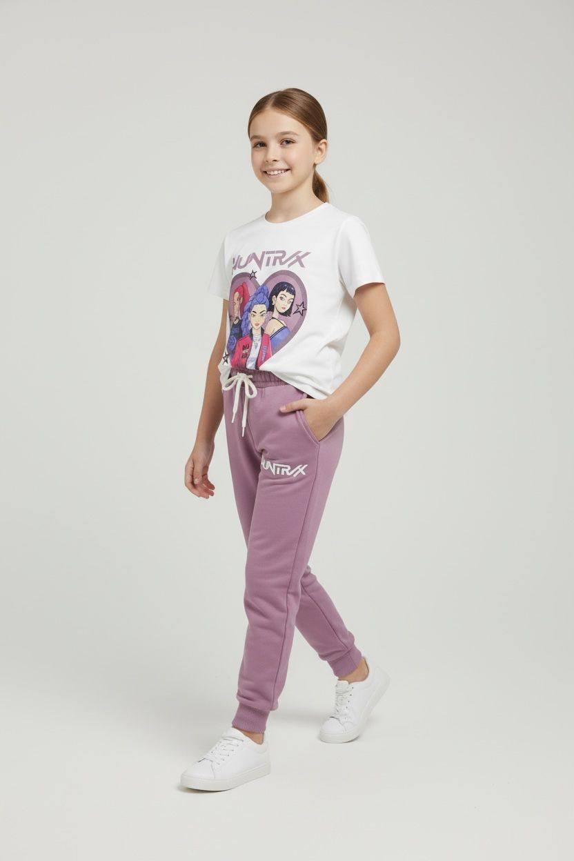 Girl's Huntrix Printed Sporty Top-Bottom Set