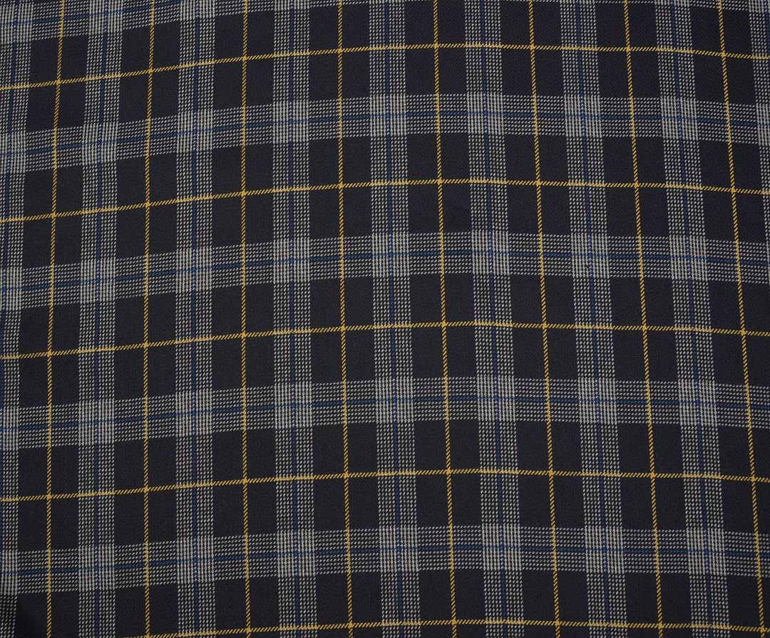 PLAID FABRIC - NAVY BLUE