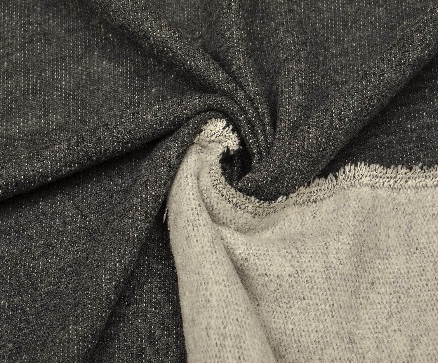 3-THREAD BRUSHED FABRIC - ANTHRACITE