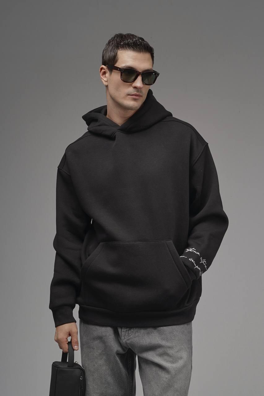 Signature" Чорне Оверсайз Худі