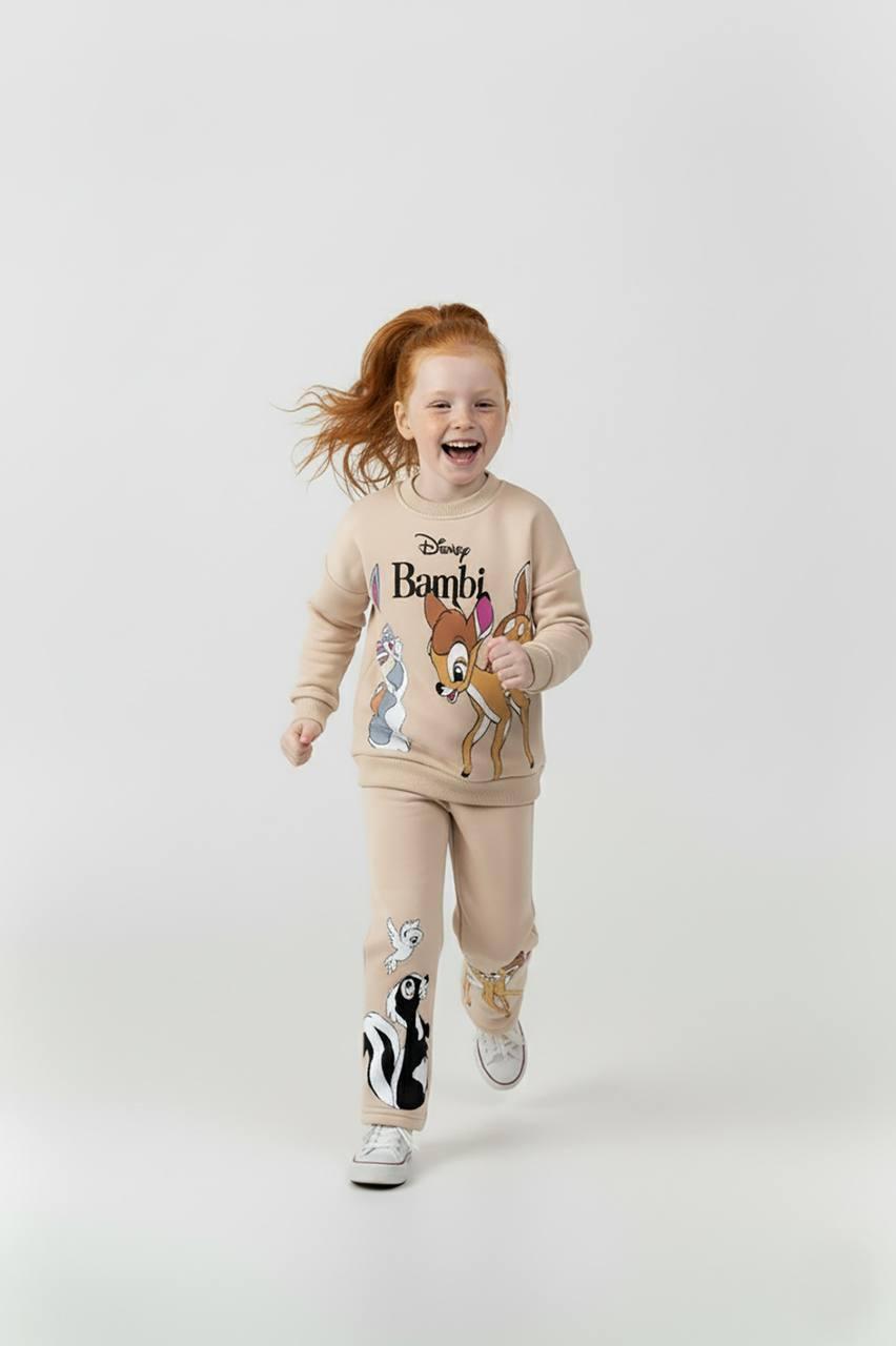 Дитячий комплект для дівчинки Disney Bambi, ліцензований, верх-низ - Бежевий
