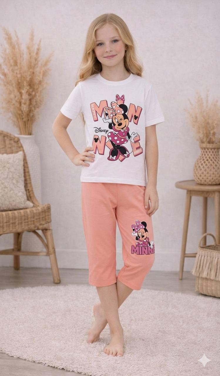Disney Minnie Mouse Girls' Capri Pajama Set