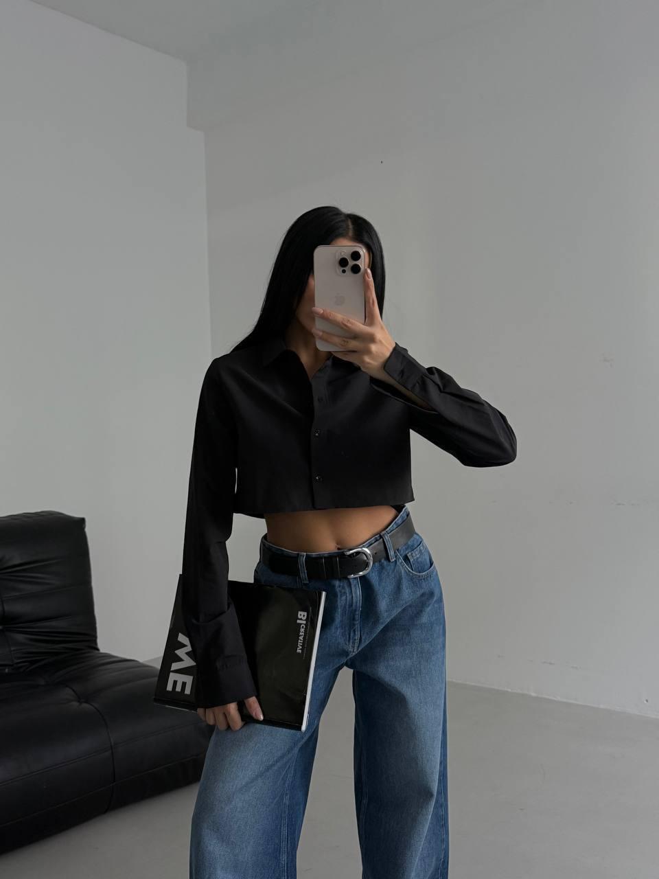 Рубашка кроп топ