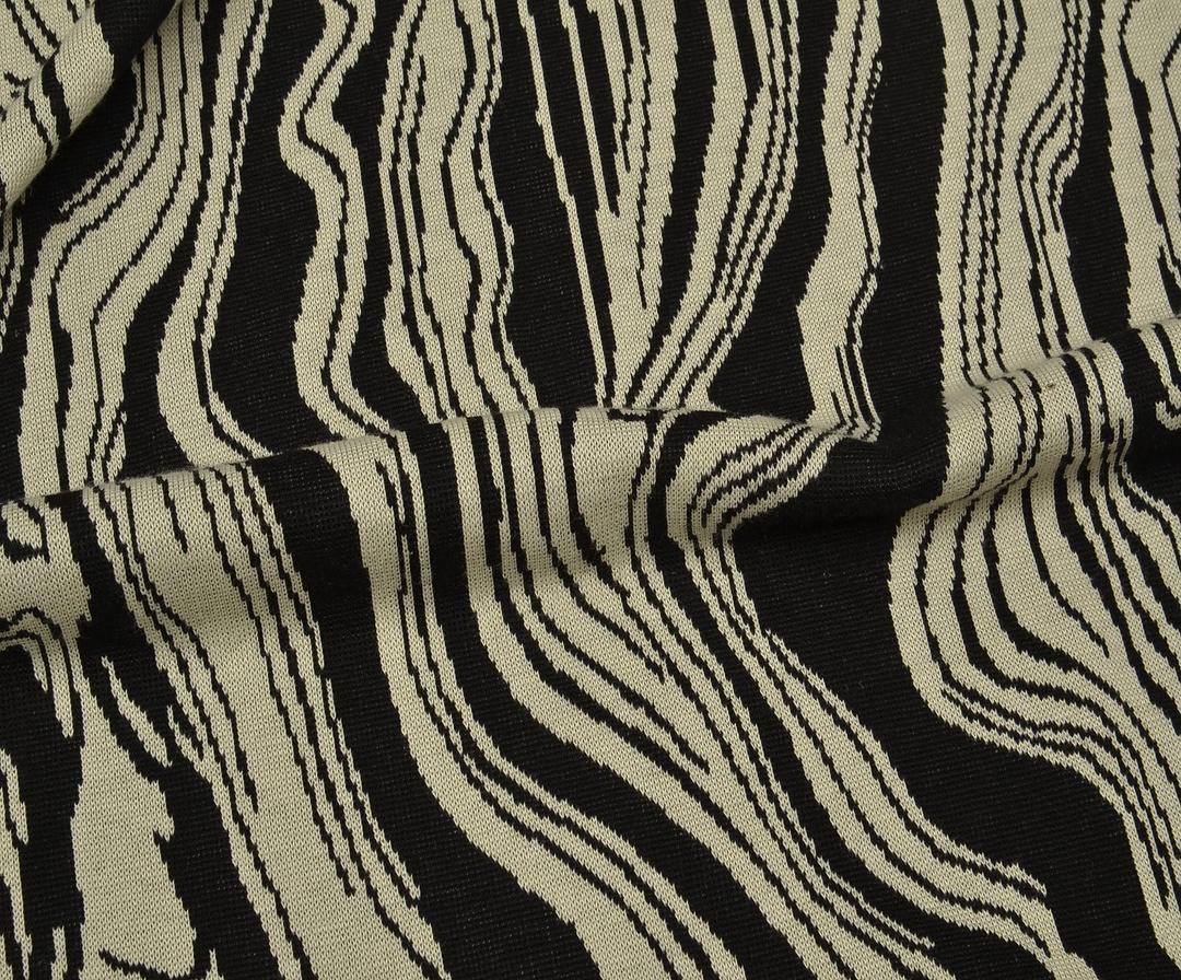 KNITTED JERSEY FABRIC - BLACK