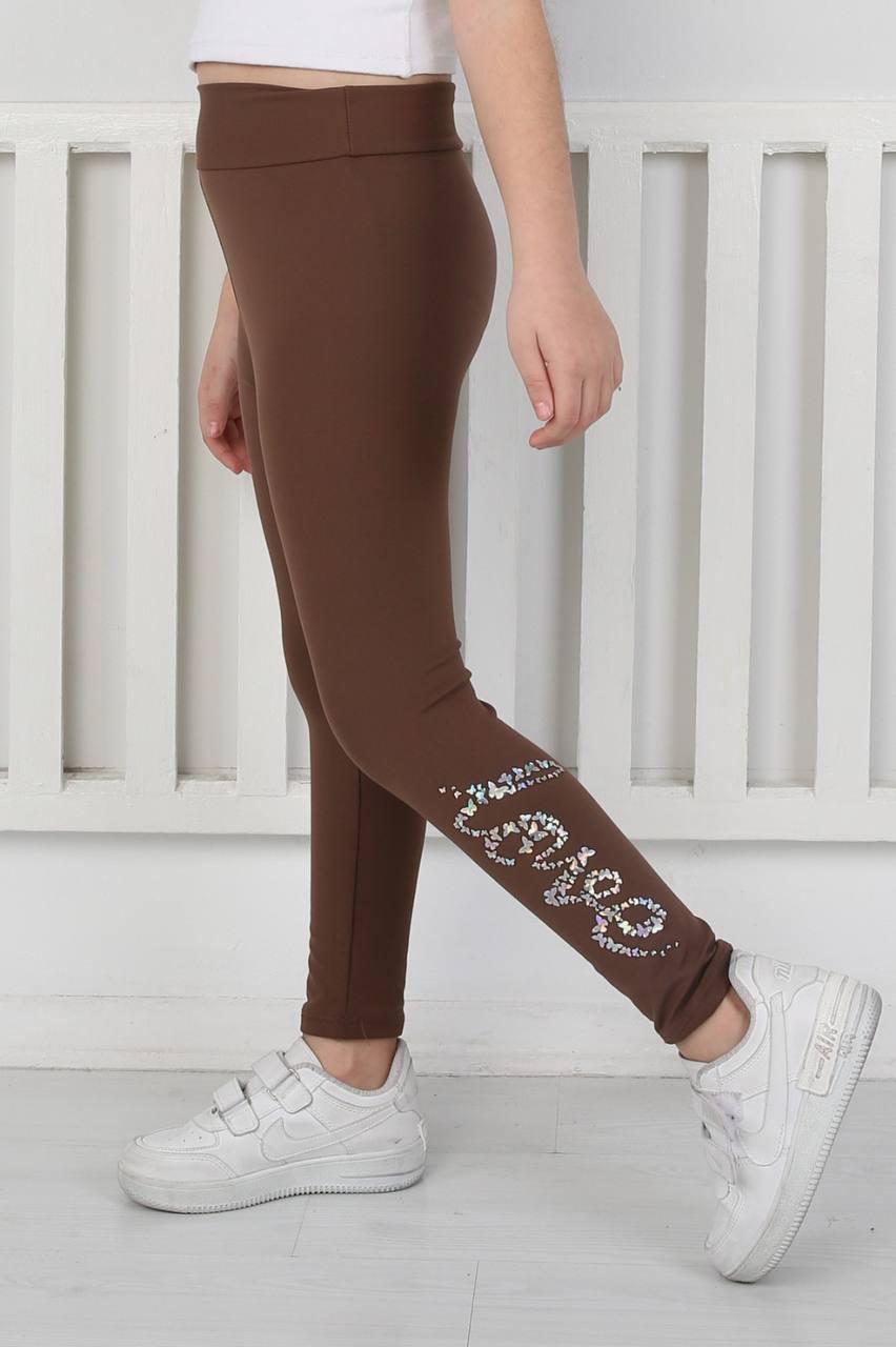 Лосины с принтом "LOVE" и бабочками для детей