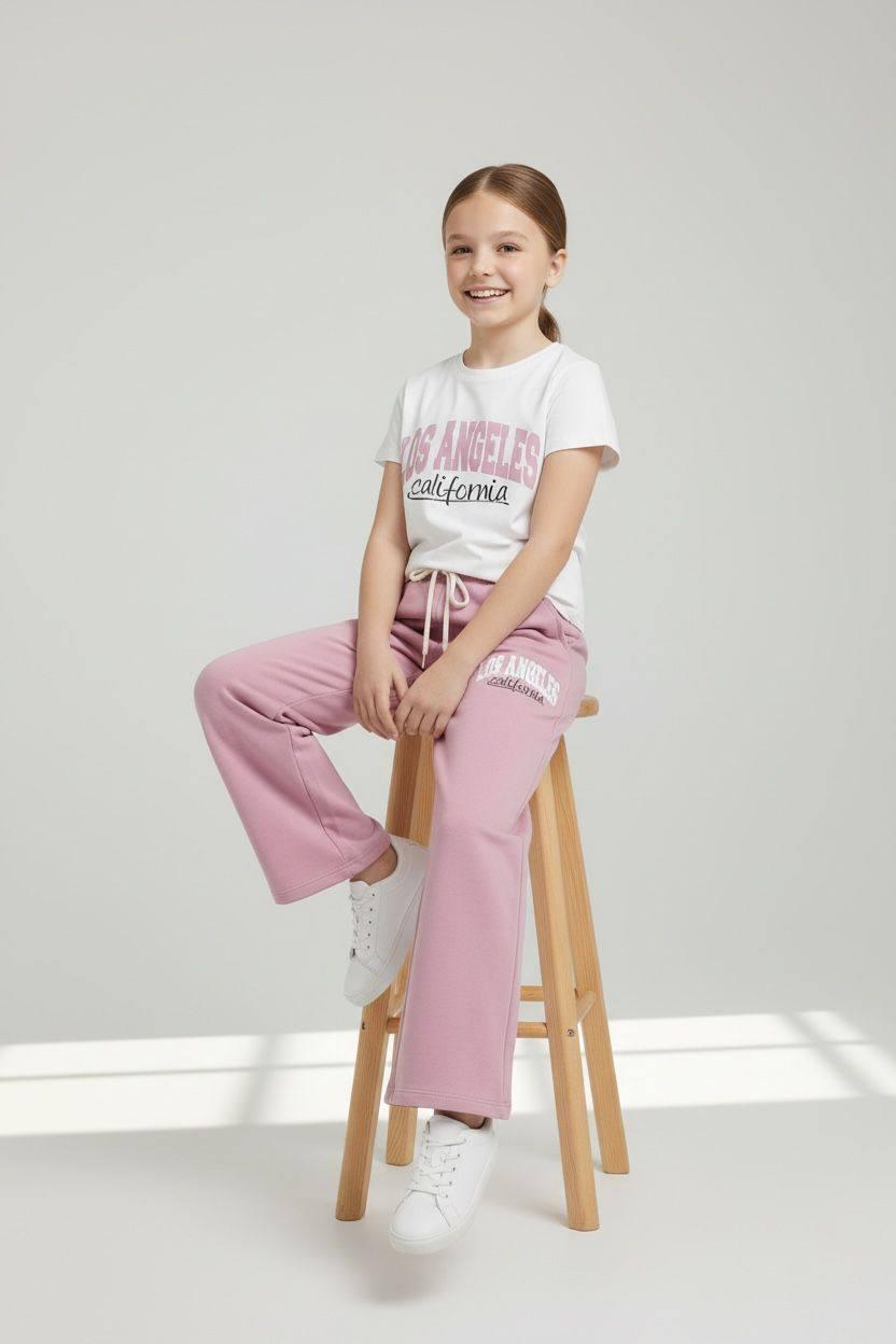 Los Angeles California Themed Girls' Tracksuit Set