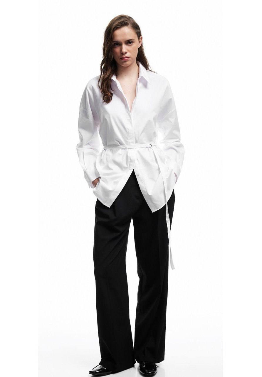 Oversize Shirt with Belt Detail