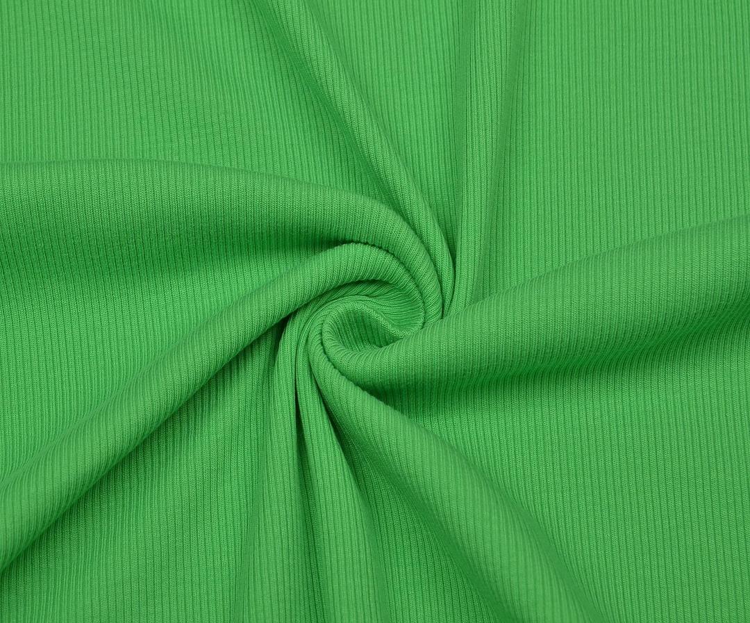 RIBBED KNIT FABRIC - GREEN