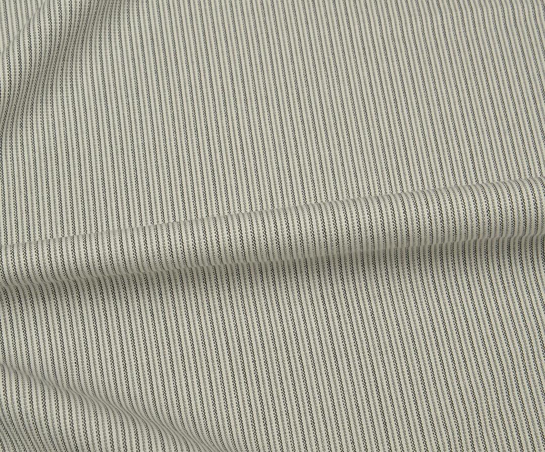 ÇİZGİLİ LİKRALI GABARDİN KUMAŞ - EKRU