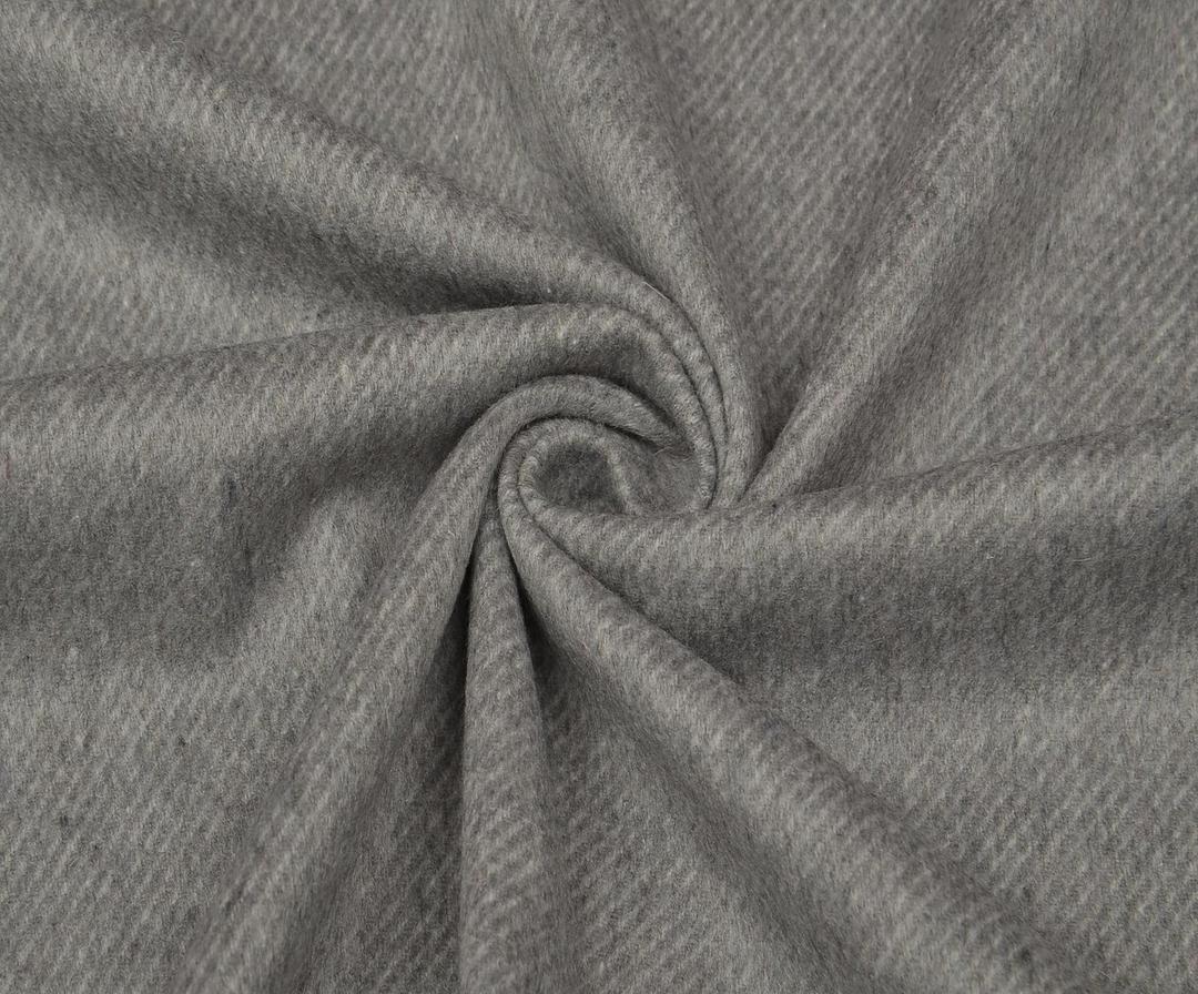 THIN CASHMERE COAT FABRIC - LIGHT GREY
