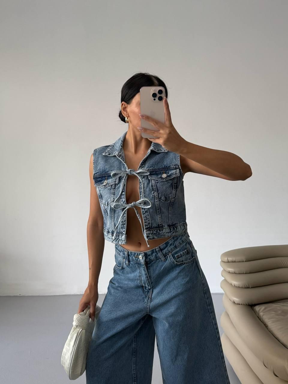 Drawstring Crop Vest