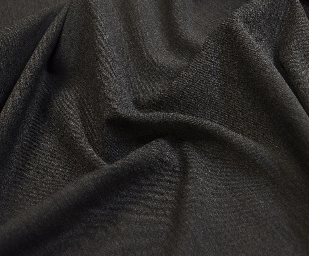 STRETCH GABARDINE FABRIC - ANTHRACITE