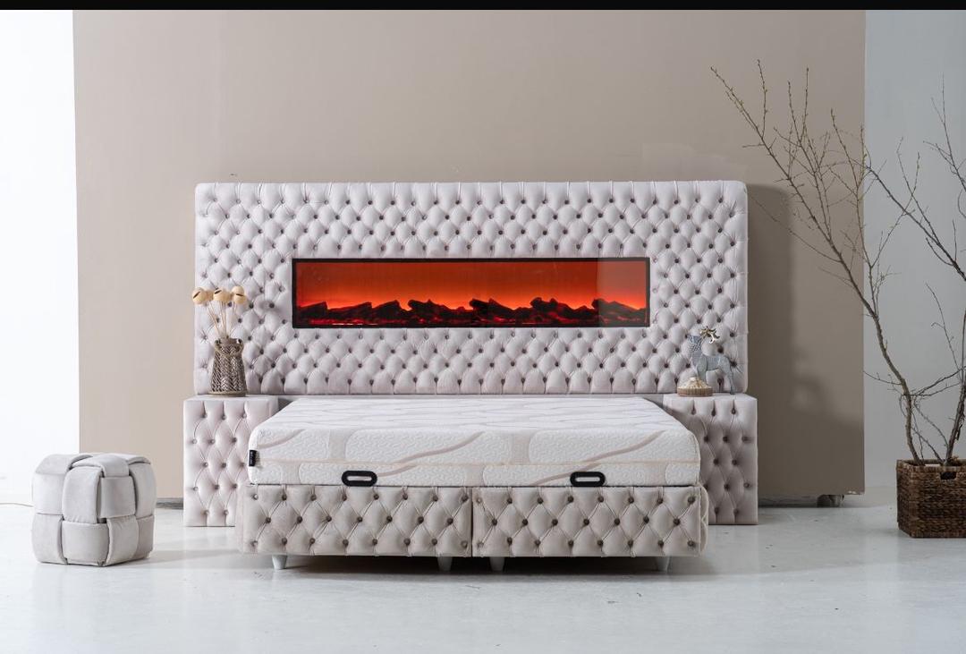 Plinth Headboard and Nightstand