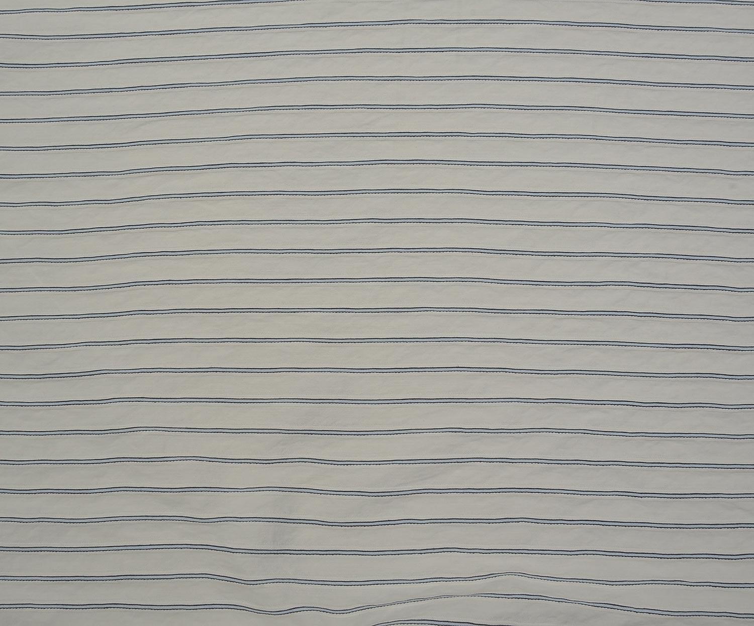 STRIPED COTTON FABRIC - OFF-WHITE